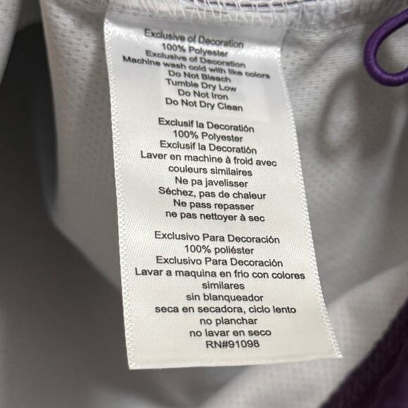 Boxercraft Ladies Stadium Anorak Purple White Half Zip Hooded Jacket Size L - Picture 6 of 6